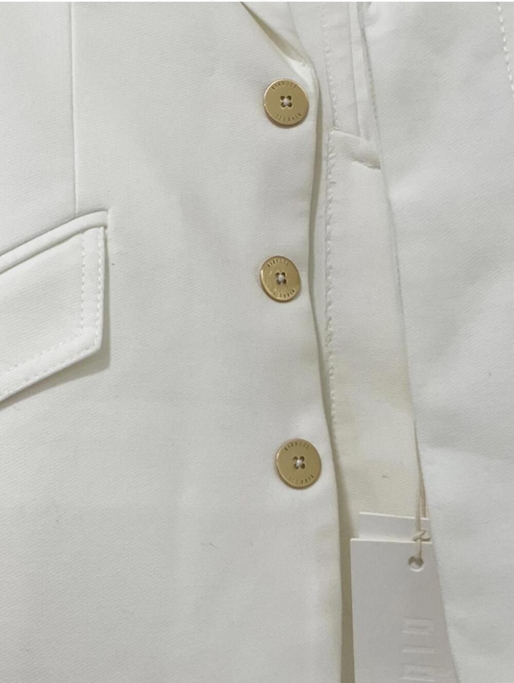 NWT DION LEE $980 Ivory Cinch-Back Oversized Blazer Gold Hardware Luxe Runway - Picture 12 of 15